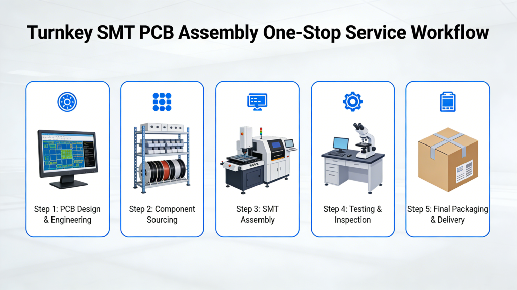 Turnkey SMT PCB Assembly One Stop Service