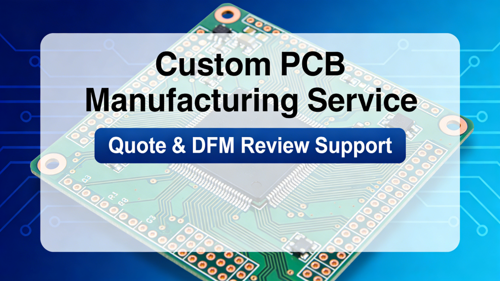 Custom PCB Manufacturing Service Quote DFM Review Support