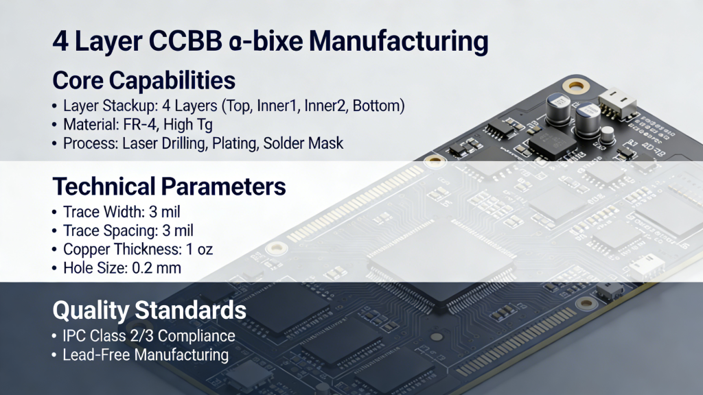 4 Layer PCB Manufacturing Capabilities and Technical Parameters