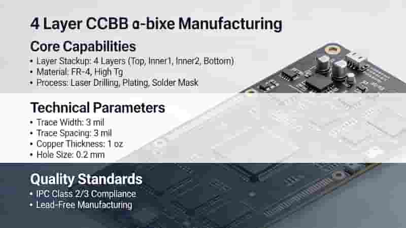 4 Layer PCB Manufacturing Capabilities and Technical Parameters