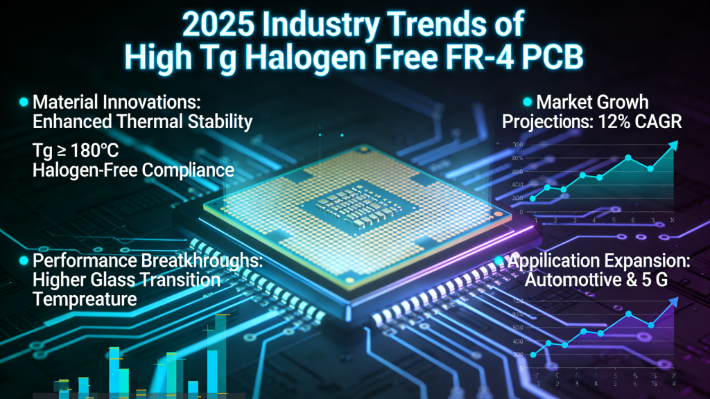 FR-4 PCB 2025 trends high Tg halogen free multilayer