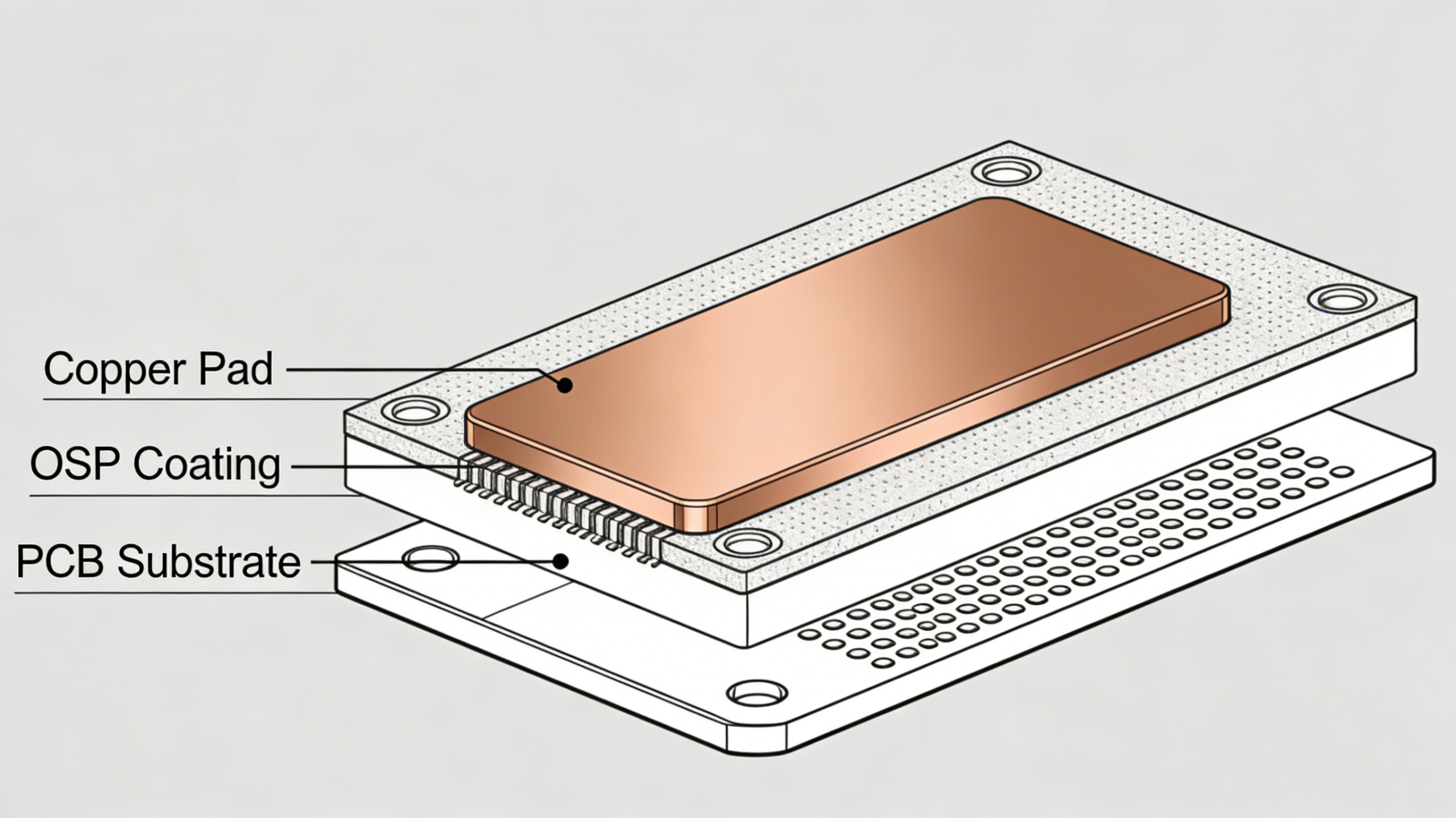 Advantages of OSP PCB surface finish for fine pitch SMT