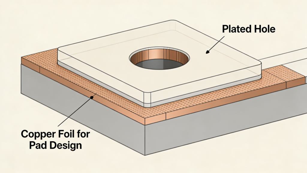 PCB Pad Structure: Plated Hole and Copper Foil
