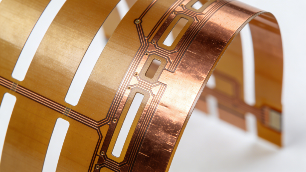 Flexible PCB basic structure polyimide substrate copper coverlay