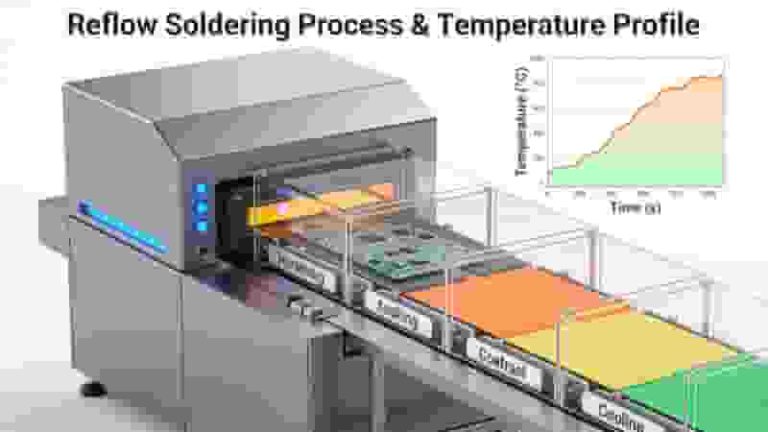 Reflow soldering oven and temperature profile for SMT PCB