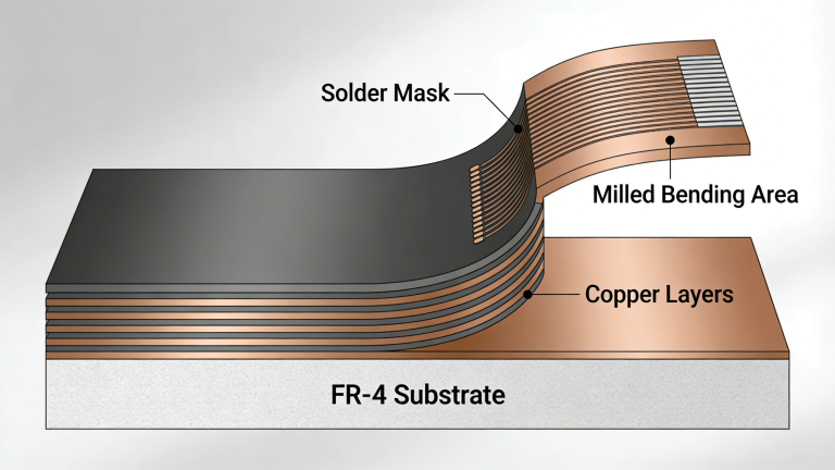 Semi-Flex PCB Bending Principle Depth Milling