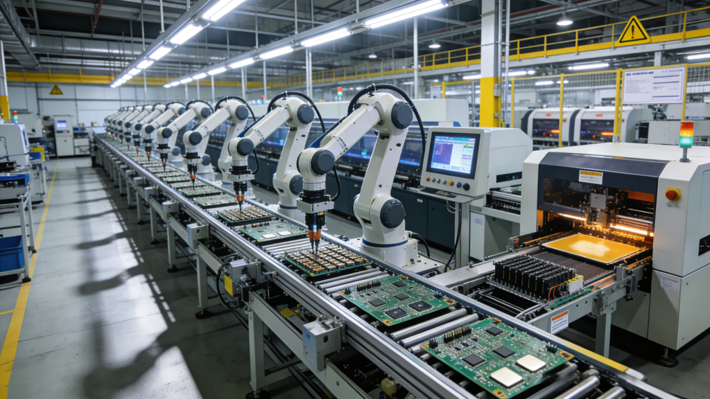 High Volume PCB Assembly Automated Production Line