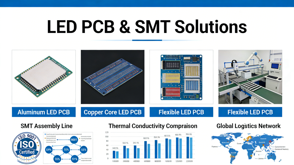 LED PCB assembly SMT COB AOI inspection functional test