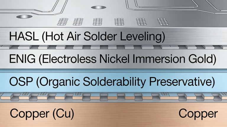 PCB surface finish structure diagram copper protection solderability