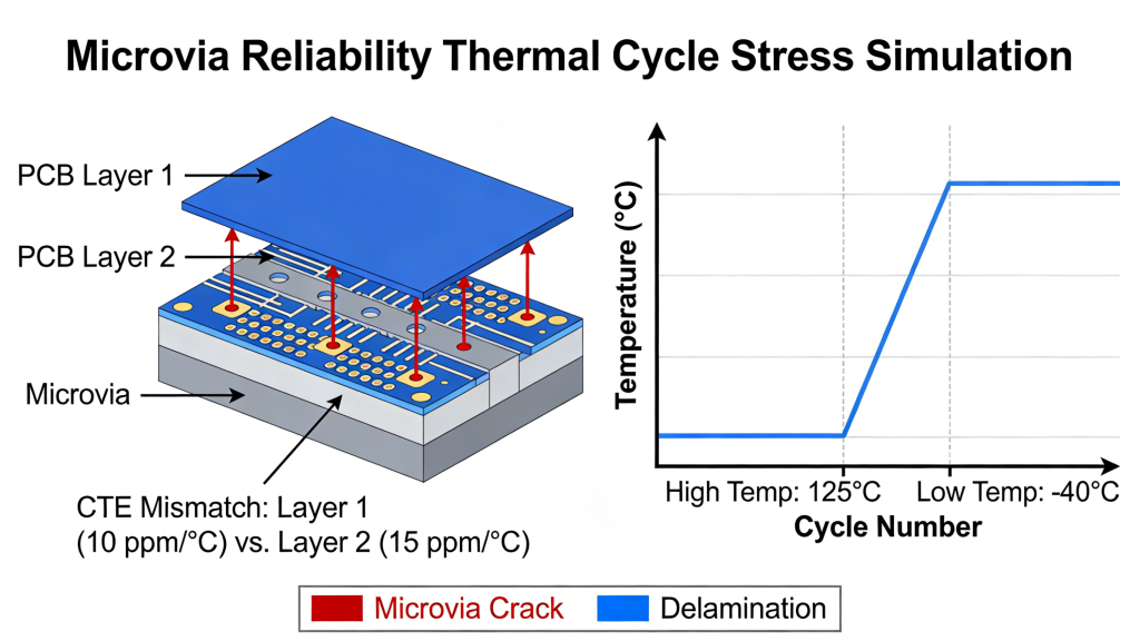 Microvia Reliability Thermal Cycle PCB