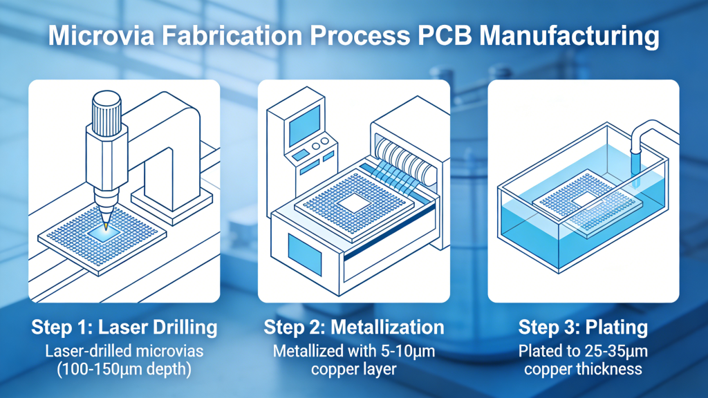 Microvia Fabrication Process PCB Manufacturing
