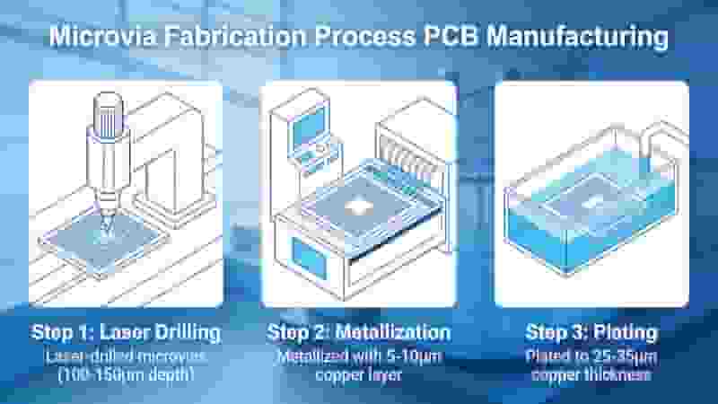Microvia Fabrication Process PCB Manufacturing