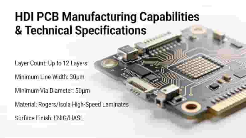 HDI PCB manufacturing capabilities and technical specifications